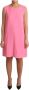 Dolce & Gabbana Pink Shift Sleeveless Knee Length Dress Roze Dames - Thumbnail 1