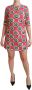 Dolce & Gabbana Prachtige Shift Mini Jurk met Cupcake Print Pink Dames - Thumbnail 1