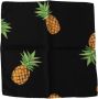 Dolce & Gabbana Zwarte ananas bedrukte vierkante zakdoek sjaal Black Heren - Thumbnail 1