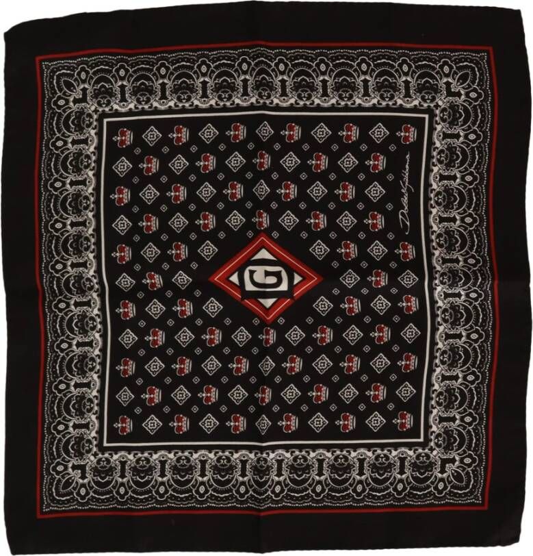 Dolce & Gabbana Pocket sjaals Zwart Heren