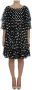 Dolce & Gabbana Polka Dotted Ruffled Dress Zwart Dames - Thumbnail 1