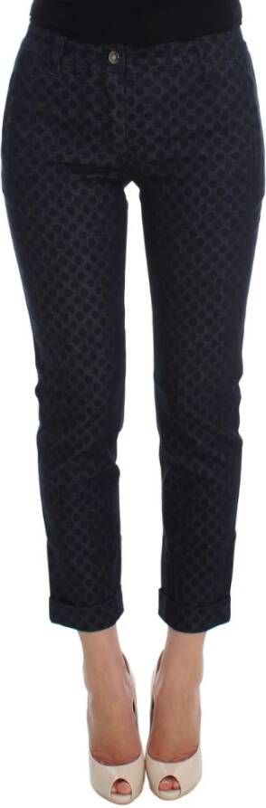 Dolce & Gabbana Polka gestippelde slanke capris jeans Zwart Dames