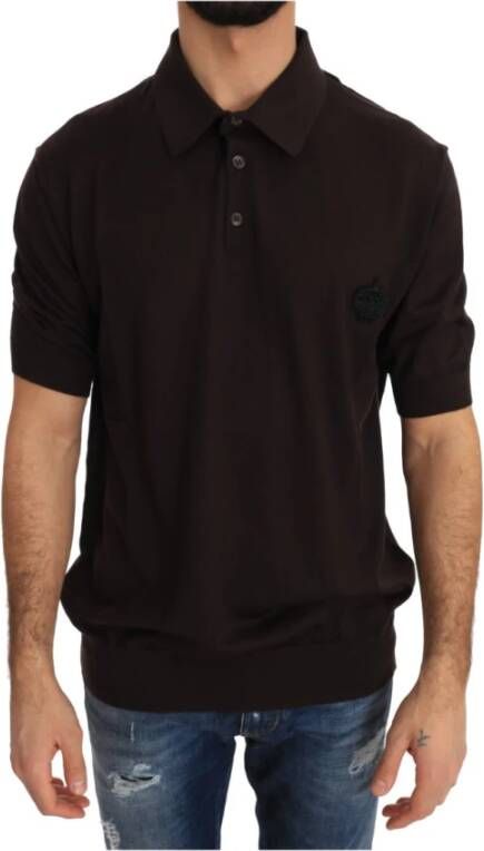 Dolce & Gabbana Polo Shirt Bruin Heren