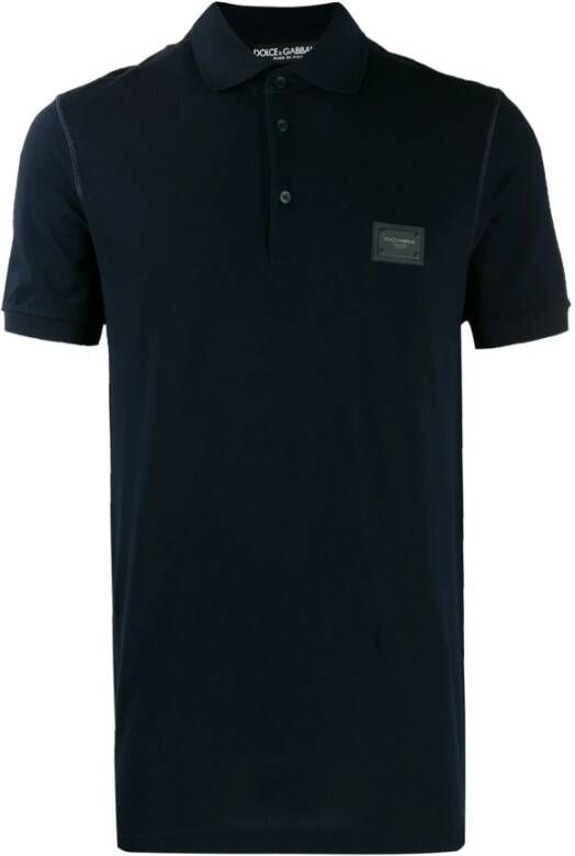 Dolce & Gabbana Polo Shirts Blauw Heren