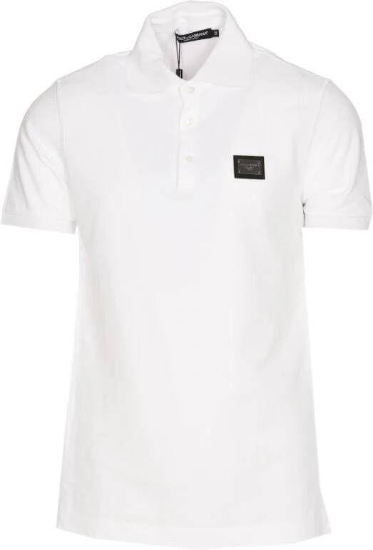 Dolce & Gabbana Polo Shirts Wit Heren