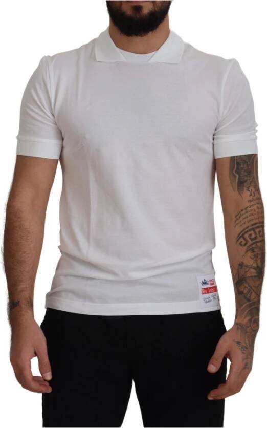 Dolce & Gabbana Wit Katoenen T-shirt Stijlvol en veelzijdig White Heren