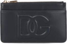 Dolce & Gabbana Zwarte portemonnee met kaartsleuven en muntvakje Black Dames