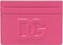 Dolce & Gabbana Hot Pink Calf Leather Kaarthouder met In reliëf gemaakt Logo Purple Dames - Thumbnail 1
