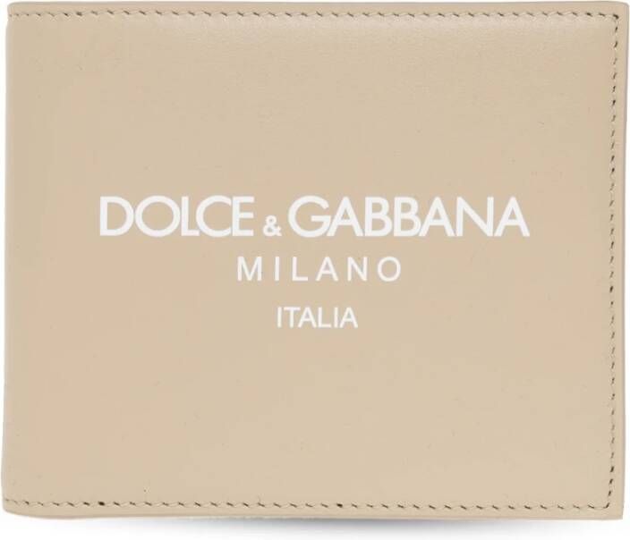 Dolce & Gabbana Portemonnee met logo Beige Dames