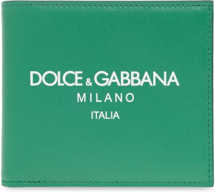 Dolce & Gabbana Portemonnee met logo Green Heren