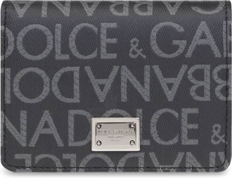 Dolce & Gabbana Portemonnee met logo Zwart Heren