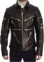 Dolce & Gabbana Prachtige Bruine Leren Jas met Gouden Metalen Details Brown Heren - Thumbnail 1