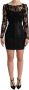 Dolce & Gabbana Pre-owned Black Fitted Lace Top Bodycon Mini Dress Zwart Dames - Thumbnail 1