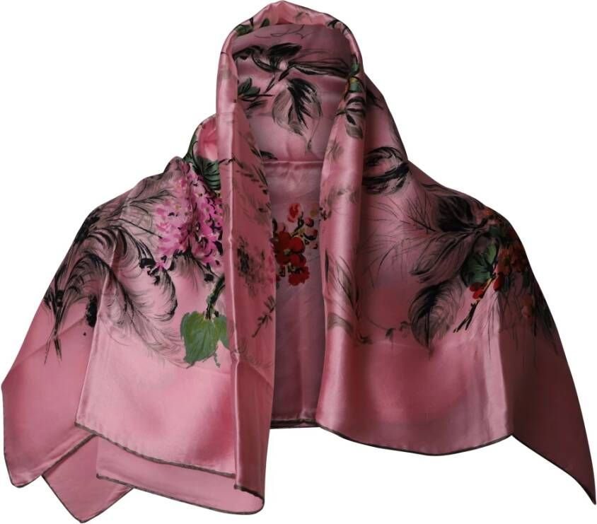 Dolce & Gabbana Pre-owned Bloemenprint sjaal Roze Dames