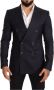 Dolce & Gabbana Pre-owned Blue Cashmere Silk Slim Fit Sicilia Blazer Blauw Heren - Thumbnail 1