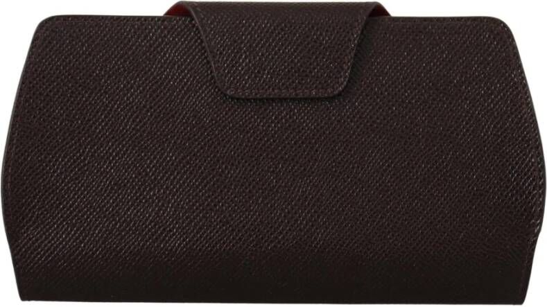 Dolce & Gabbana Pre-owned Bordeaux Leather Eyewear Cover Pouch Sunglasses Case Bruin Unisex