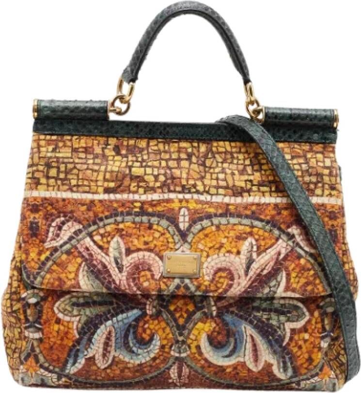 Dolce & Gabbana Pre-owned Canvas handbags Bruin Dames
