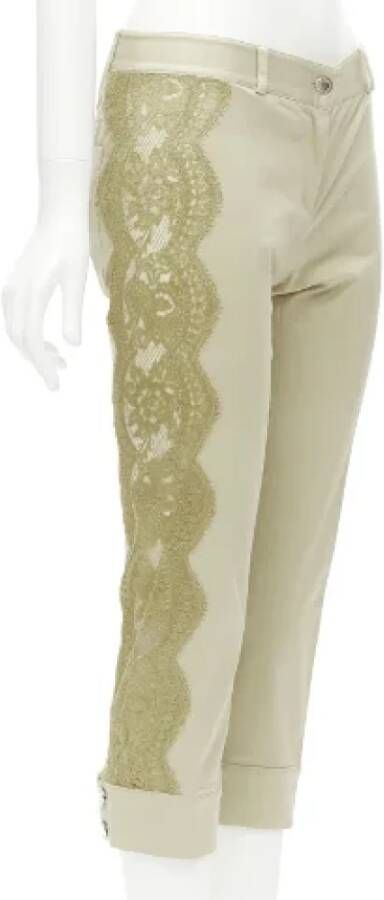 Dolce & Gabbana Pre-owned Cotton bottoms Beige Dames