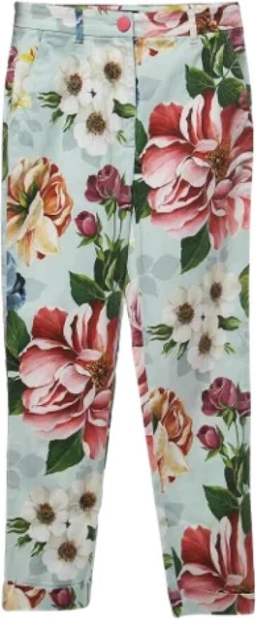 Dolce & Gabbana Pre-owned Cotton bottoms Blauw Dames