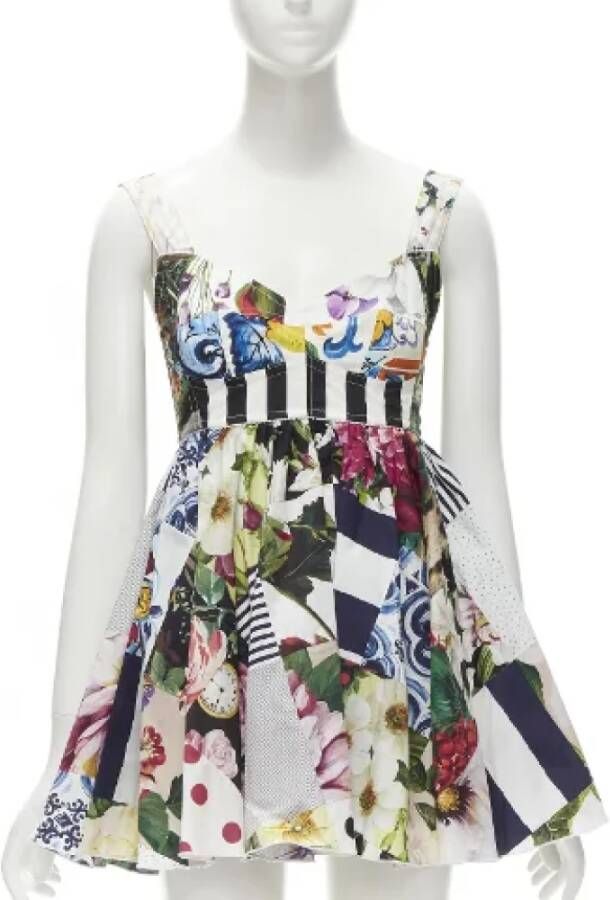 Dolce & Gabbana Pre-owned Cotton dresses Meerkleurig Dames