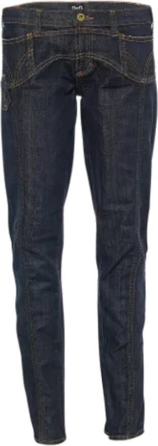 Dolce & Gabbana Pre-owned Cotton jeans Blauw Dames