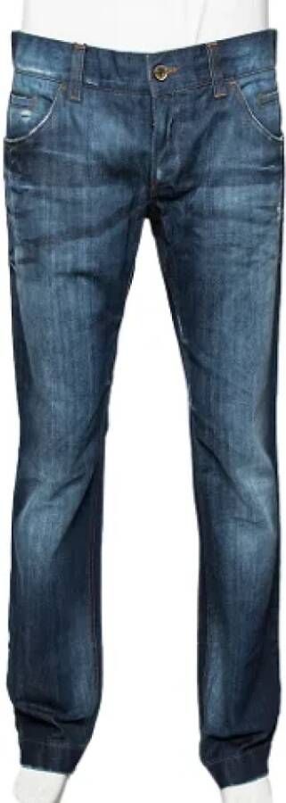 Dolce & Gabbana Pre-owned Cotton jeans Blauw Heren
