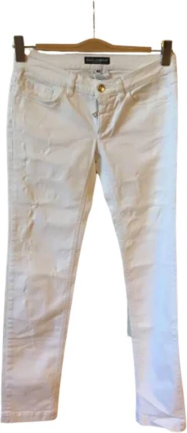 Dolce & Gabbana Pre-owned Cotton jeans White Dames