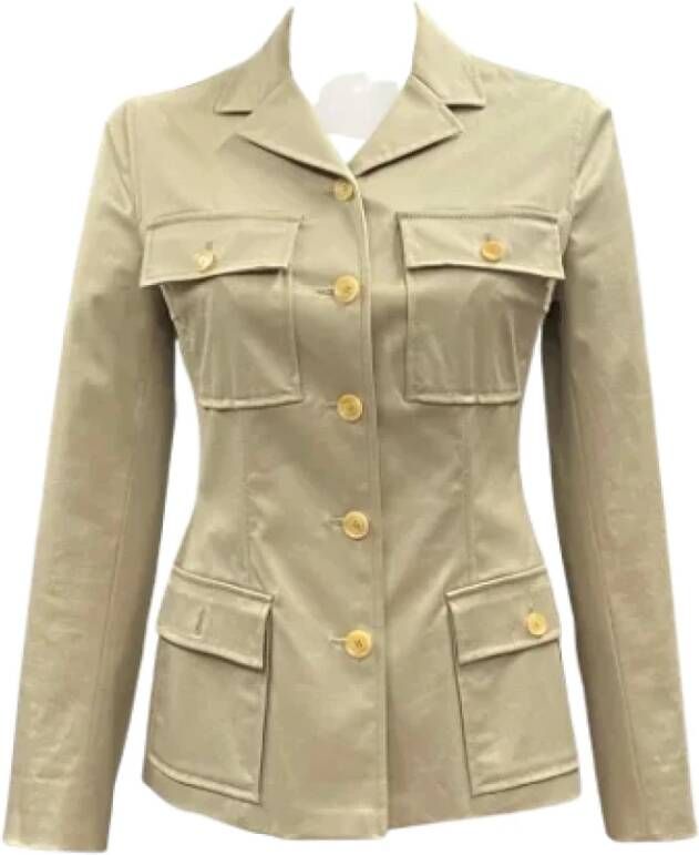 Dolce & Gabbana Pre-owned Cotton outerwear Beige Dames
