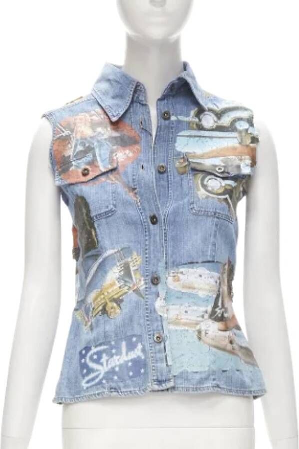 Dolce & Gabbana Pre-owned Cotton outerwear Blauw Dames
