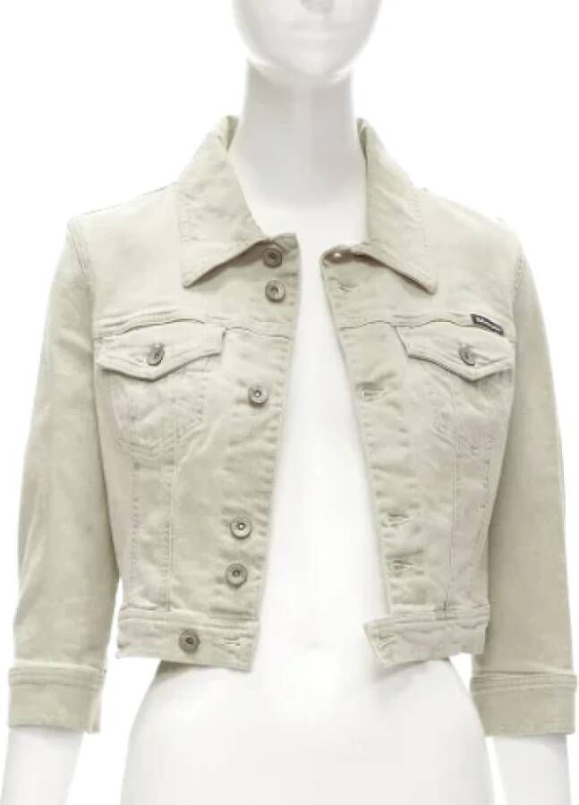Dolce & Gabbana Pre-owned Cotton outerwear Grijs Dames