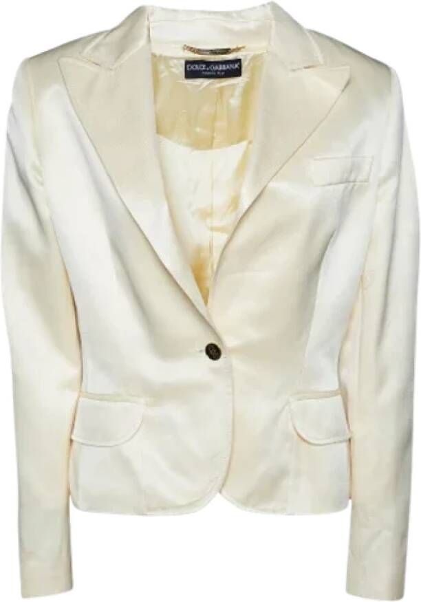 Dolce & Gabbana Pre-owned Cotton outerwear Wit Dames