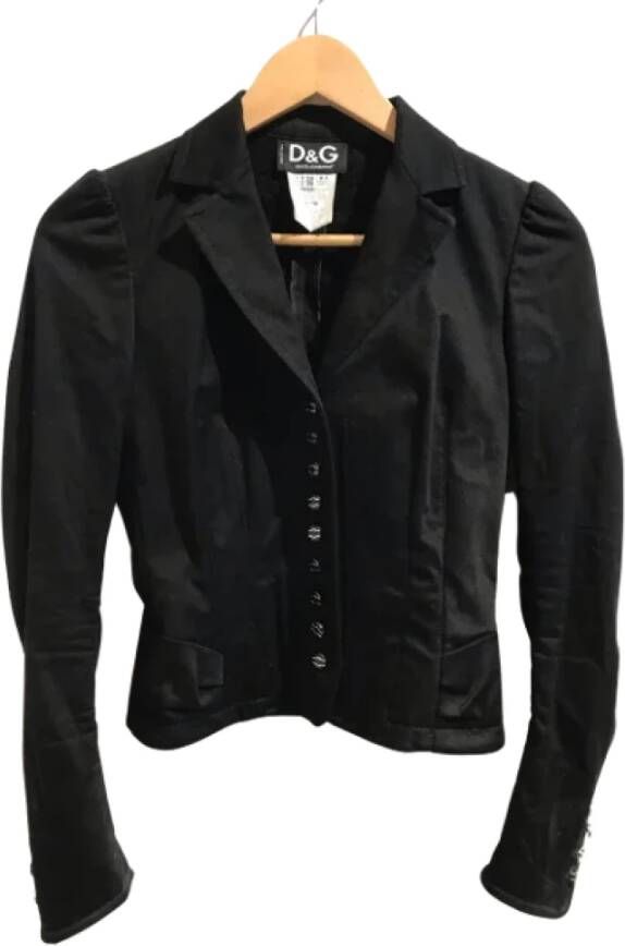 Dolce & Gabbana Pre-owned Cotton outerwear Zwart Dames