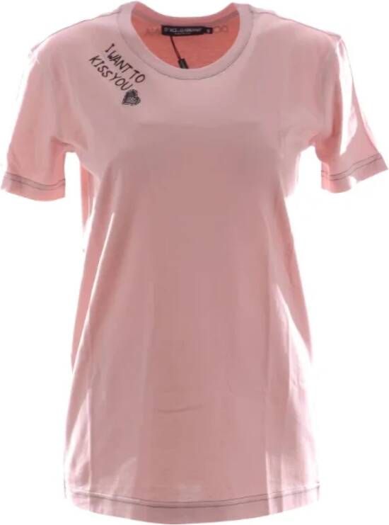 Dolce & Gabbana Pre-owned Cotton tops Roze Dames
