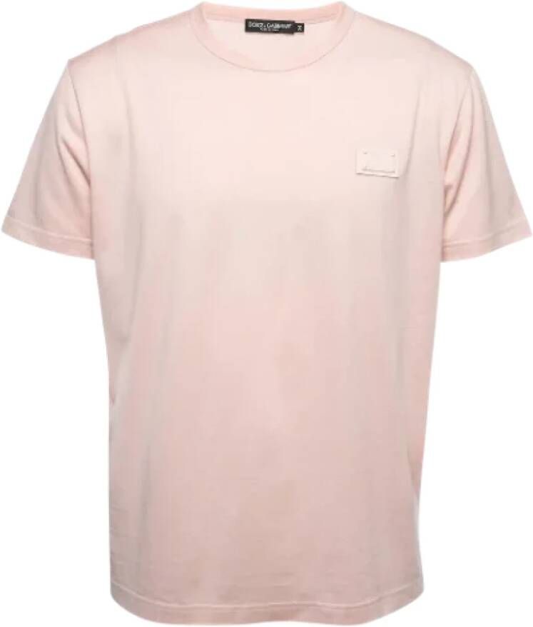 Dolce & Gabbana Pre-owned Cotton tops Roze Dames