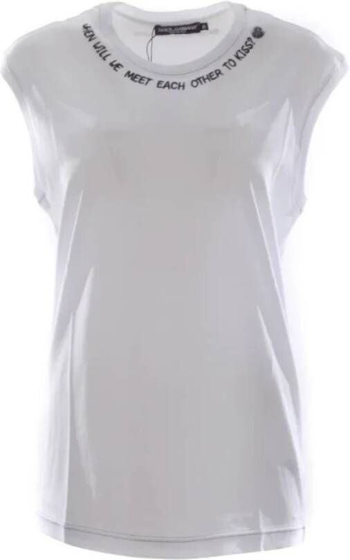 Dolce & Gabbana Pre-owned Cotton tops White Dames