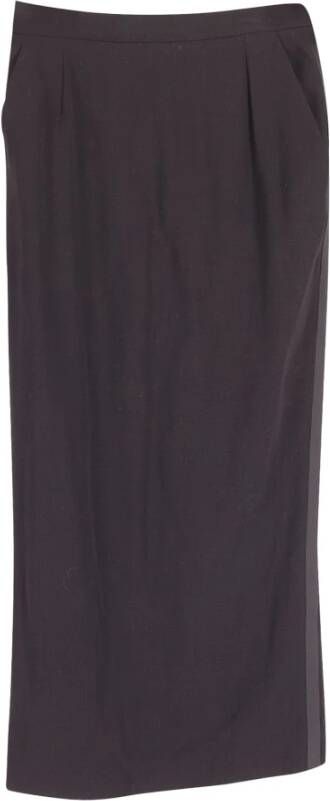 Dolce & Gabbana Pre-owned Dolce and Gabbana High-Waisted Pencil Skirt in Black Wool Zwart Dames