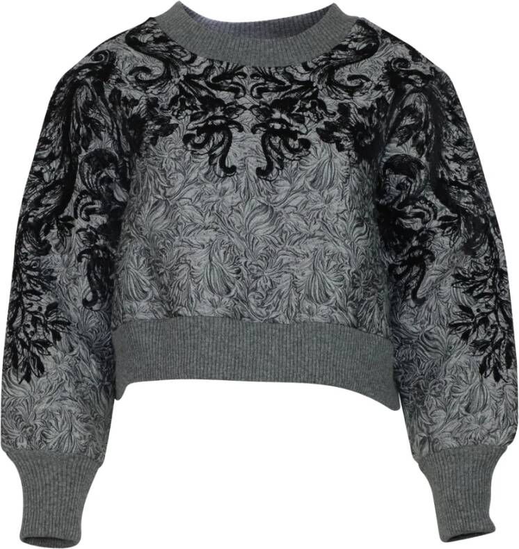Dolce & Gabbana Pre-owned Dolce Gabbana geborduurd crew nek sweatshirt in grijs polyester Grijs Dames