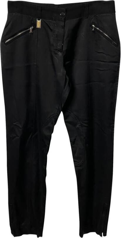Dolce & Gabbana Pre-owned Dolce Gabbana Zip Pocket Jeans in Black Polyester Zwart Dames
