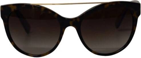 Dolce & Gabbana Pre-owned Dolce GabbanaTop Havana on Gold 4280 Sunglasses in Multicolor Acetate Zwart Dames