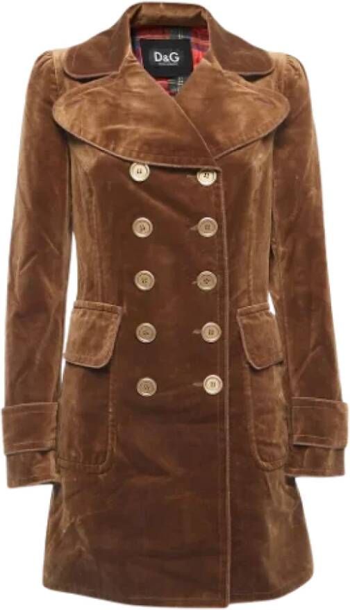 Dolce & Gabbana Pre-owned Fabric outerwear Brown Dames