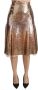 Dolce & Gabbana Pre-owned Gold Sequined High Waist Midi Skirt Geel Dames - Thumbnail 1