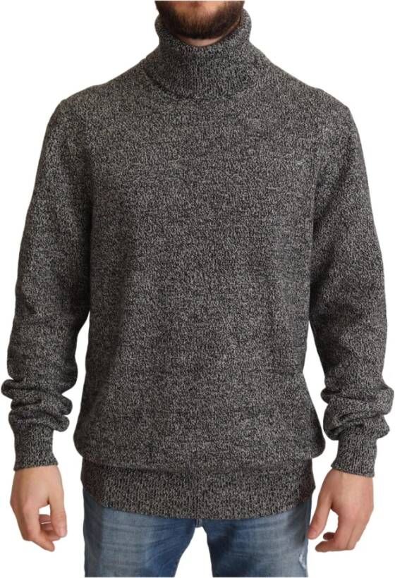 Dolce & Gabbana Pre-owned Gray Turtle Neck Cashmere Pullover Sweater Grijs Heren