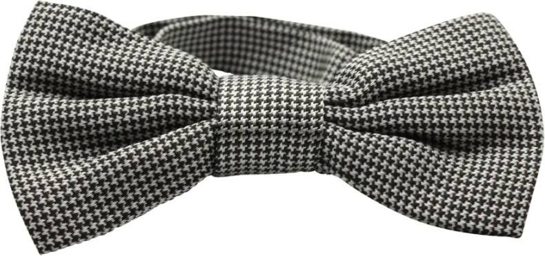 Dolce & Gabbana Pre-owned Houndstooth Bow Tie Grijs Heren