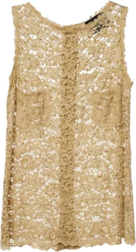 Dolce & Gabbana Pre-owned Lace tops Beige Dames