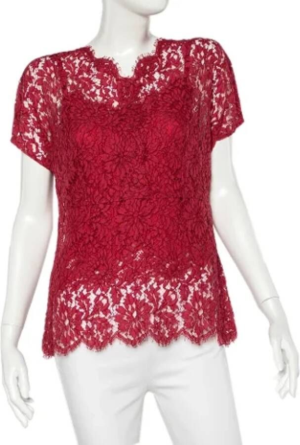 Dolce & Gabbana Pre-owned Lace tops Rood Dames
