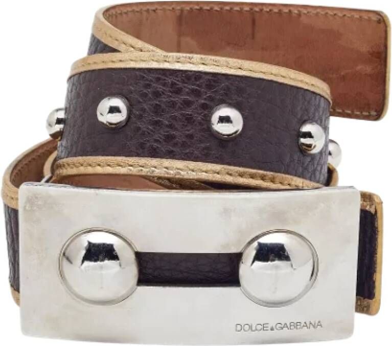 Dolce & Gabbana Pre-owned Leather belts Bruin Dames