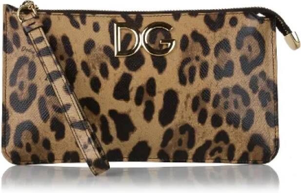 Dolce & Gabbana Pre-owned Leather clutches Bruin Dames