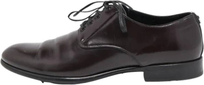 Dolce & Gabbana Pre-owned Leather flats Bruin Dames