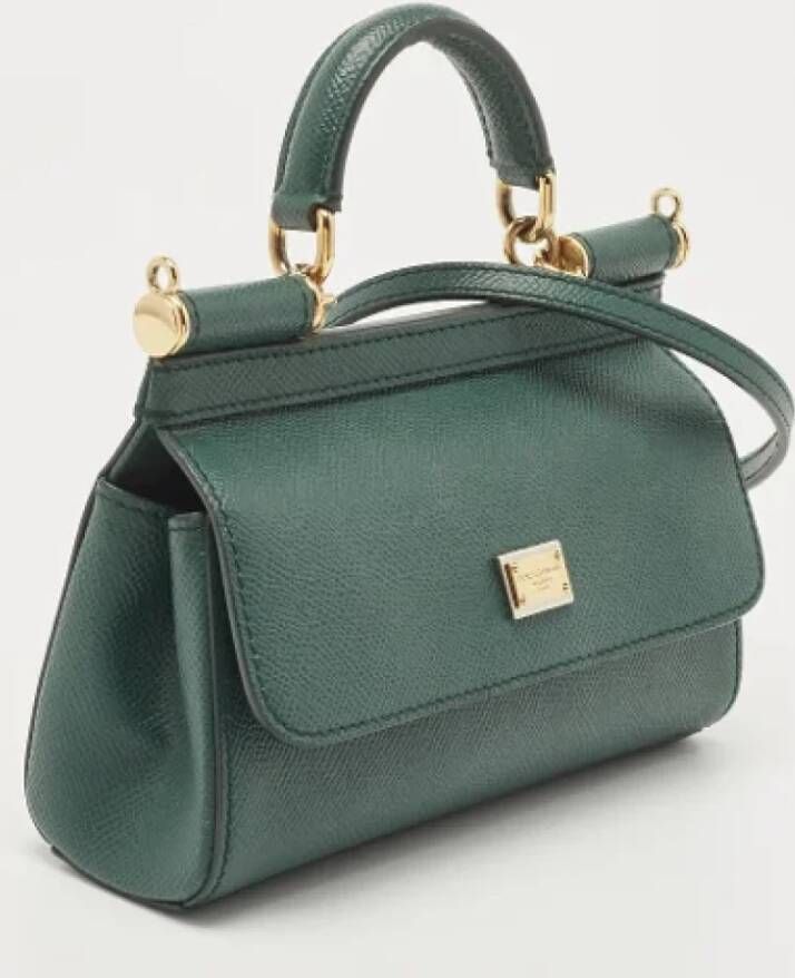 Dolce & Gabbana Pre-owned Leather handbags Groen Dames