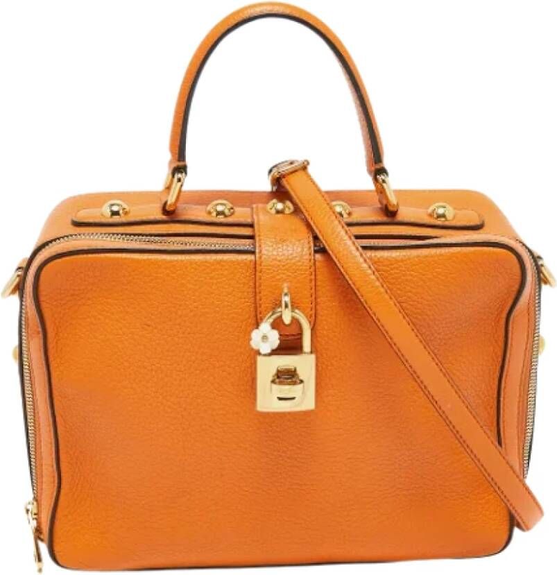 Dolce & Gabbana Pre-owned Leather handbags Oranje Dames